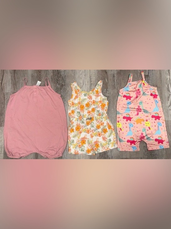 H&M Other - 3 Toddler Girls Short Rompers Size 4T